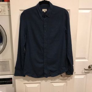 Club Monaco - Blue Casual Shirt, Size: Sm